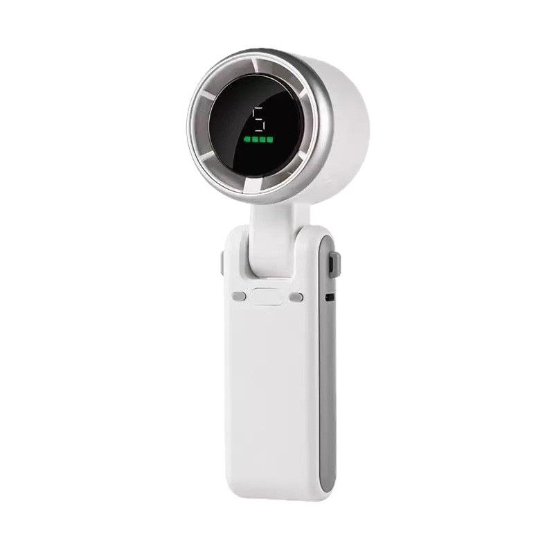 2025 Model N607 High-Speed Mini Folding Turbocharged Handheld Fan with Digital Display