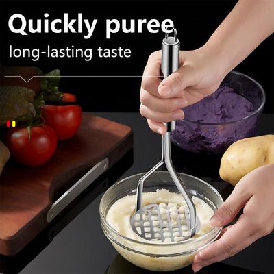 Écrase-pommes en Acier Inoxydable Suspendable Presse-purée Jus Outil de Cuisine Ménager Écraseur Manuel Alimentaire Ustensile Pour Nourriture de Bébé
