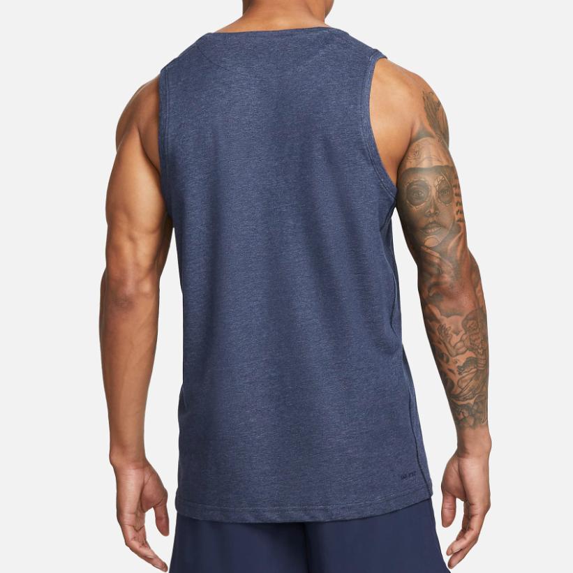 Nike Solid Color Fitted Logo Print Round Neck Sleeveless T-Shirt Men tops Gray DV9833-451