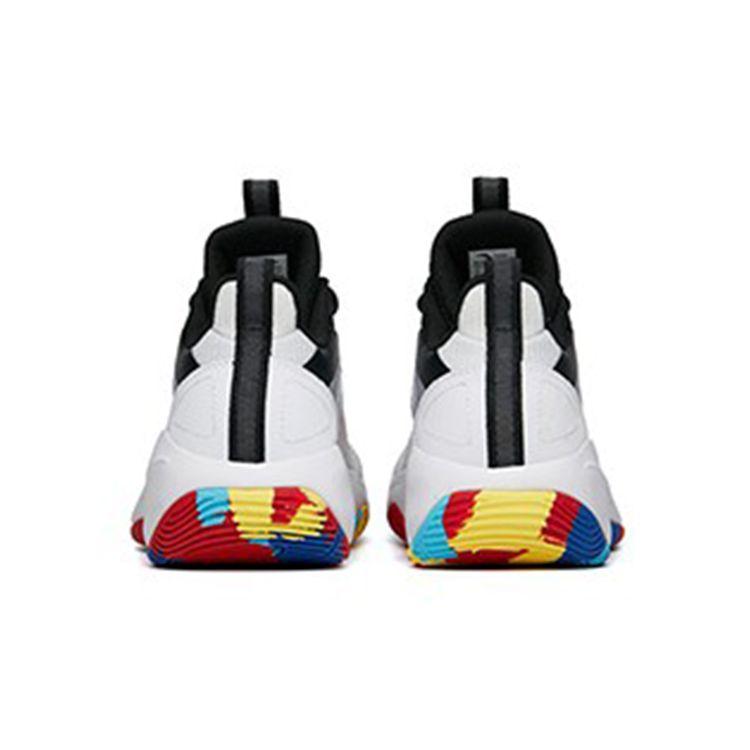 Anta Kids Basketball Shoes High Top Anti-Slip Shock Absorbing Wear-Resistant Kids sneaker White Black 312221111-1