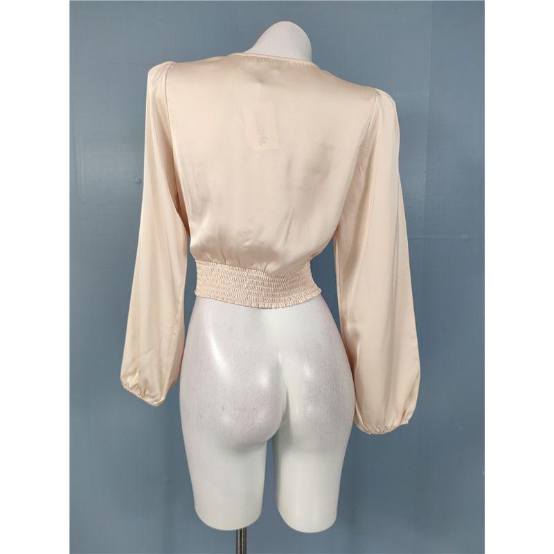 Export Single High-Quality RZ Home Smooth Acetate Satin 2025 Summer New Arrival Accessible Luxury Lady Style Tops Female