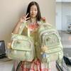 Schoolbag Japanese new cute little fresh girl make-up bag junior high school student college wind dopamine contrasting backpack