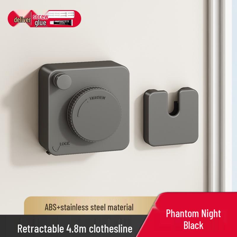 Invisible Punch-Free Retractable Indoor Clothesline for Balcony and Bathroom