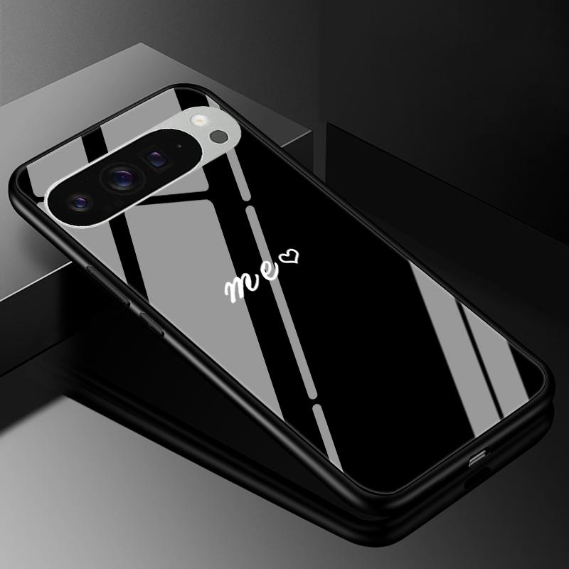 Tempered Glass Phone Case For Google Pixel 9 Pro XL 9A 9 8A 8 Pro 7 Pro 7A Luxury Hard Back Bumper Cover Pixel8 7Pro 9pro Capa