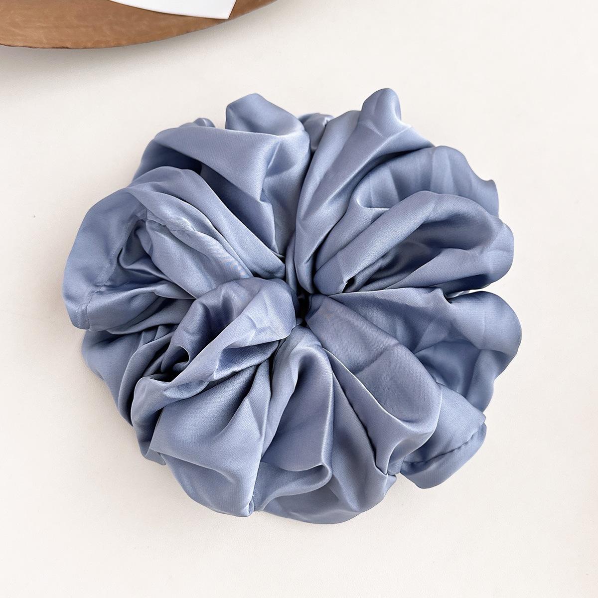 

1PC Extra Large Faux Silk Fluffy High Elasticity Soft Silky Casual Fashion Scrunchies for Women Girls Hair Bands Accessories Size fits all