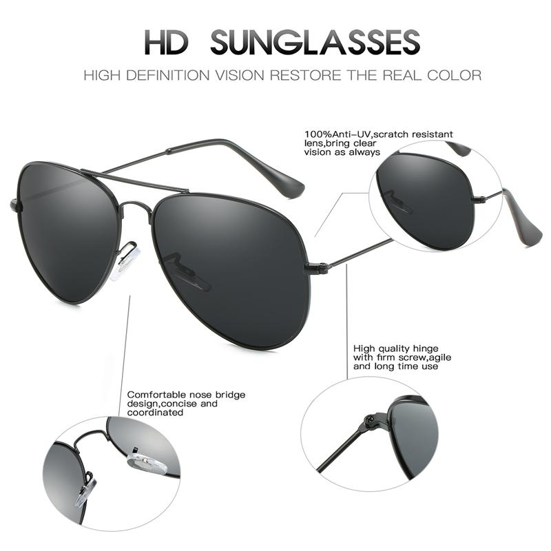 Роскошные мужские поляризационные солнцезащитные очки для вождения, солнцезащитные очки для мужчин и женщин, брендовые дизайнерские мужские винтажные черные солнцезащитные очки-пилоты UV400