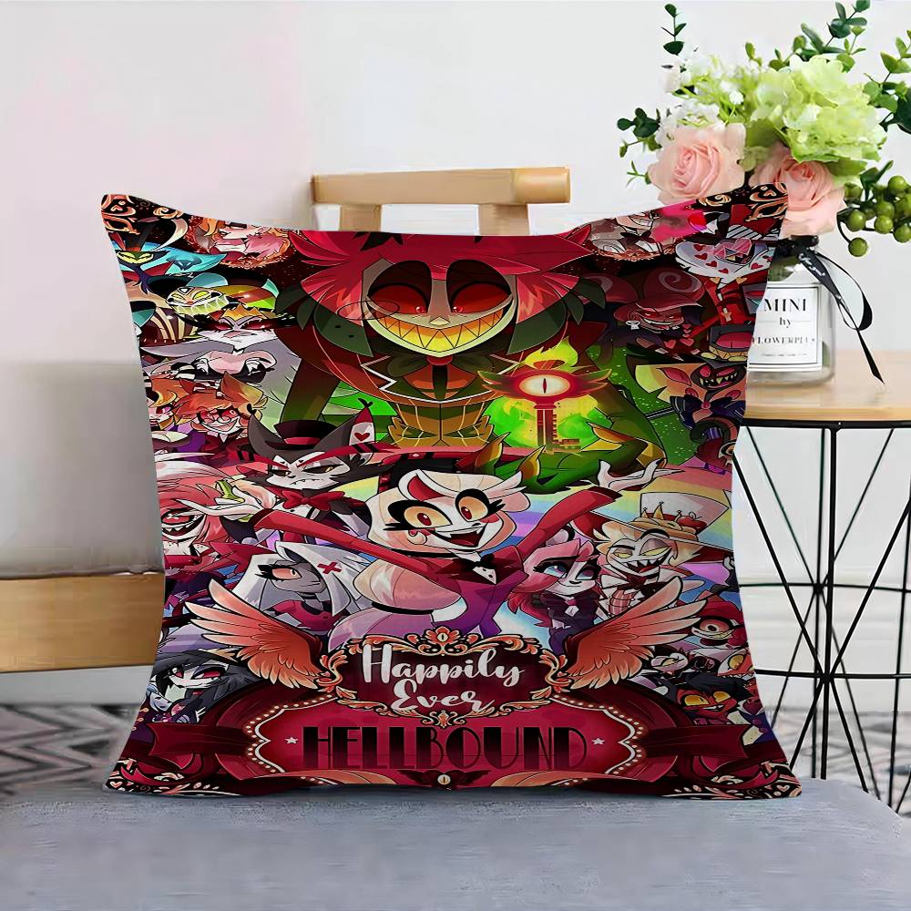 Cartoon H-Hazbin H-Hotels Pillow Gifts Home Office Furnishings Bedroom Sofa Car Cushion Cover Case 45x45cm