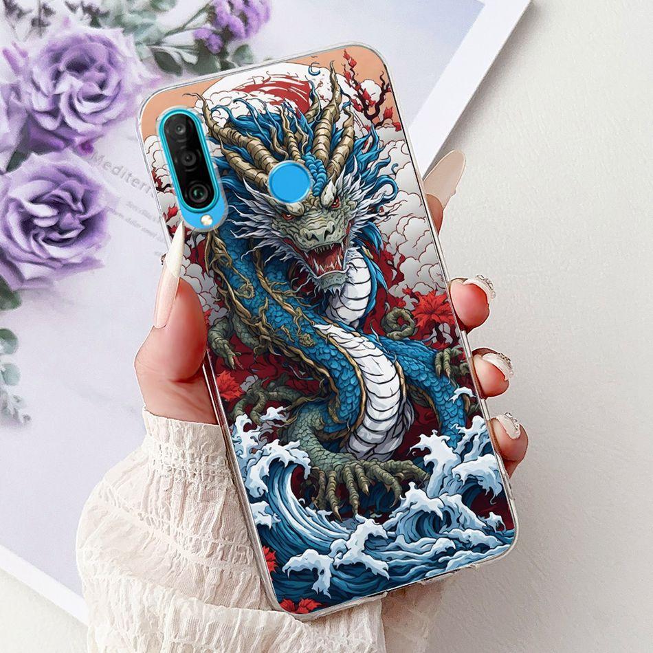 For Huawei P30 Lite P 30 P30 Pro Cool Dragon Tiger Painting Phone Case For Huawei P30 P30Pro P30lite Soft Silicone TPU Cases