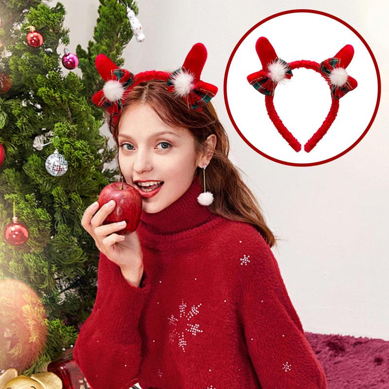 Deer Antlers Headband Photo Booth Costume Headband Dress Up Holiday Hairbands Decorative Hairhoop Costume Accessories for Cospla