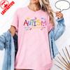 Autism Awareness Month Support Teacher Tshirt Cute Funny Summer Regular Short Sleeve Men Women High Quality Cotton Camisetas Tee