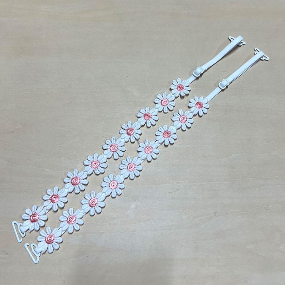 1 Paar Rutschfeste Gänseblümchen-Träger Abnehmbarer Schulterträger Langlebige Blumen-BH-Träger Frauen