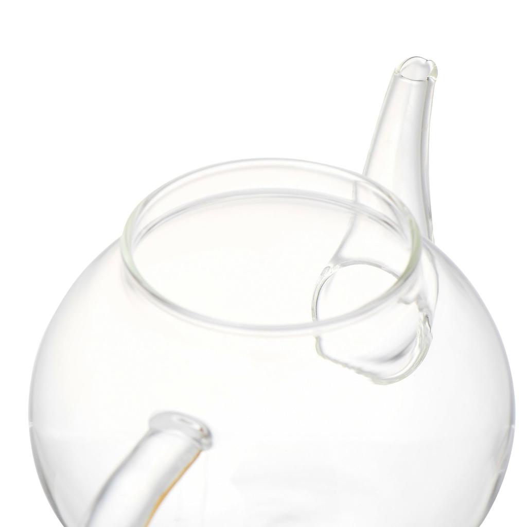 Francfranc Clear Glass Teapot, Gold