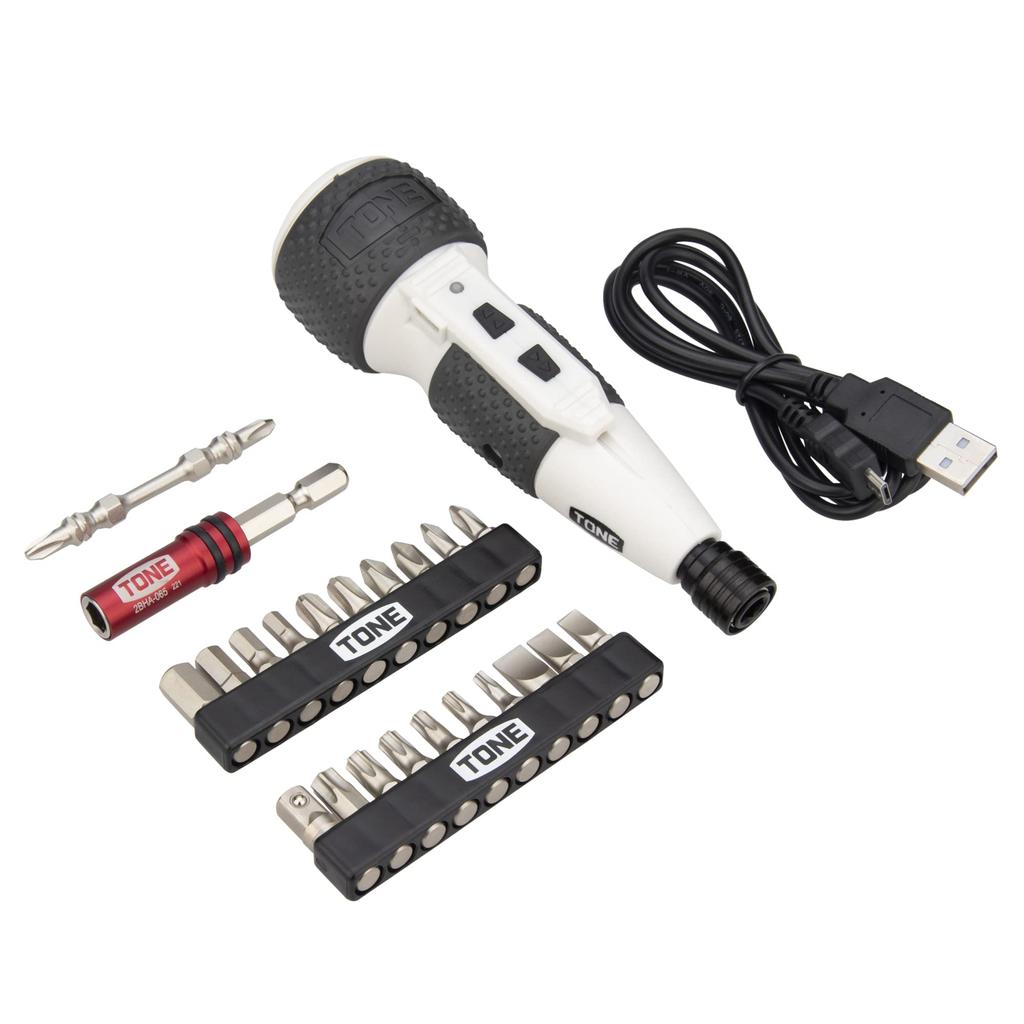 TONE Electric Screwdriver Bit Set Bit insertion 23 CHD221S type, 6.35mm (1/4"), 2.5N m, pieces, White.