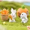 Sunmmer Rabbit Gift Figurines Fairy Garden Miniatures Resin Craft Landscape