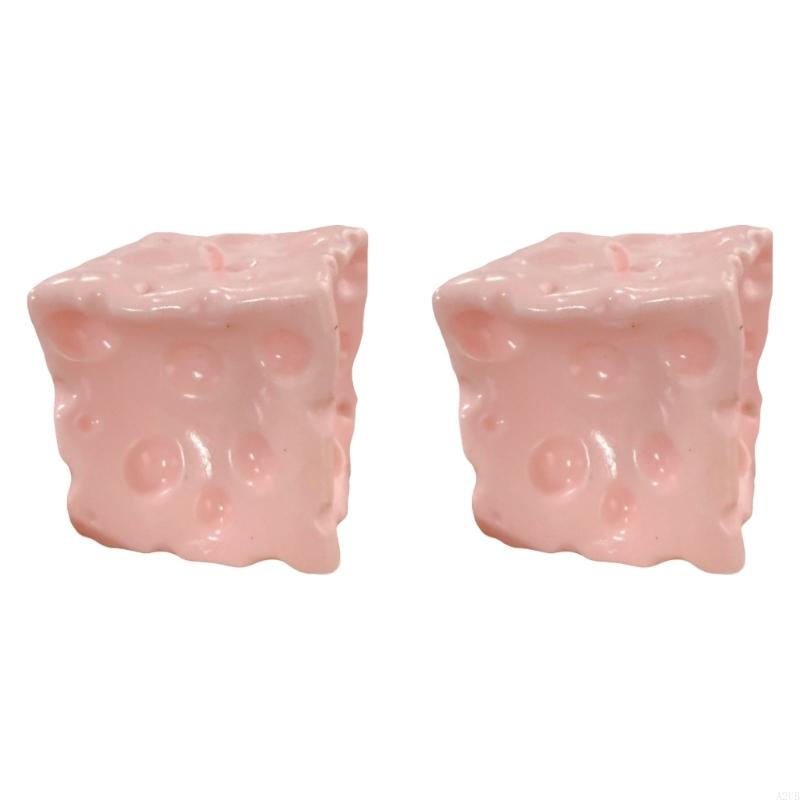 Pink Cheese Squeeze Toy Soft Plastic Texture Cheese Squeeze Block for Adults Kids Office Travel Anxiety Relaxation A2UB
