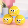 Pet Squeaky Toy Vibrant Built-in Sound Play Training Bite Resistant Rubber Ball with 3D Protrusions Pet Outdoor Toy