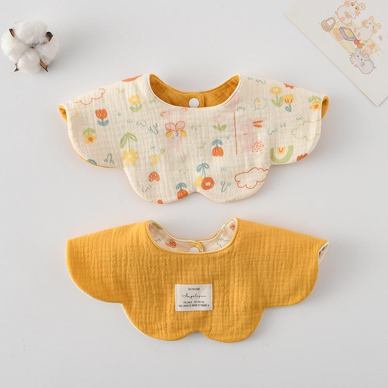 New Cute Cotton Baby Feeding Drool Bib Infants Two-sided Usable Saliva Towel Soft Burp Cloth For Newborn Toddler Kids Bibs