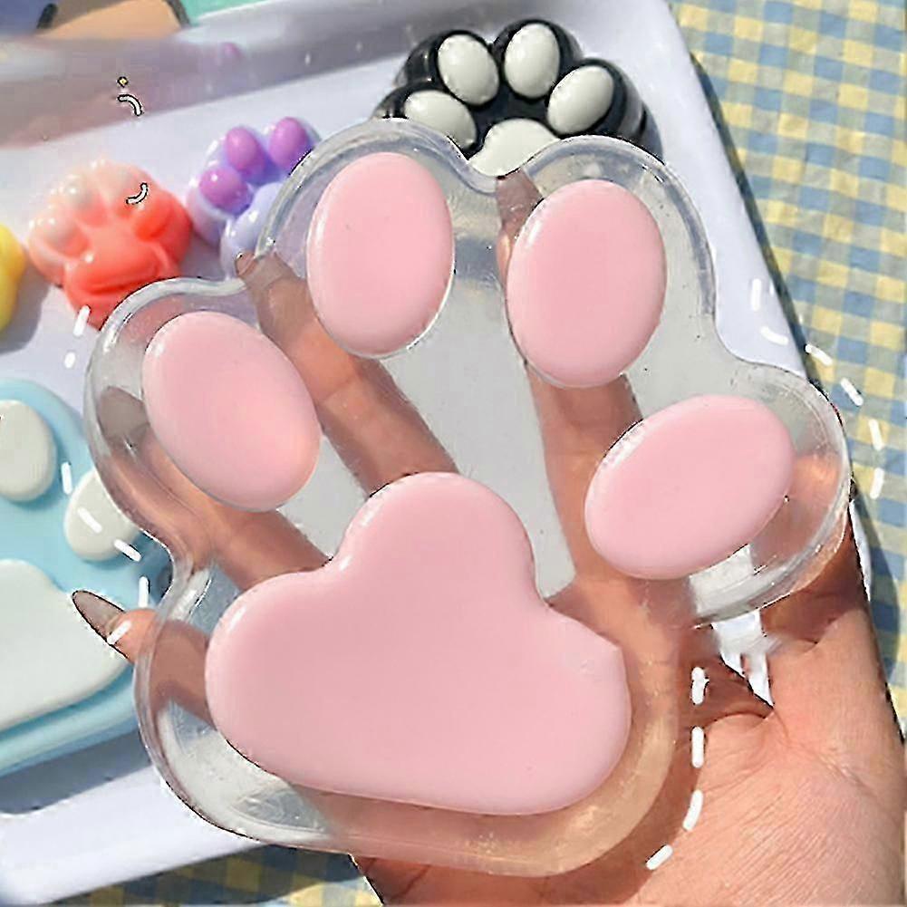 Suitable for 5-Inch Large Cat Paw Squishy Toy, Kawaii FuFu Squishies, Sticky Jelly Kitty Paw Squeeze, Stress Relief Squeeze Toy for Kids & Adults-YI 2