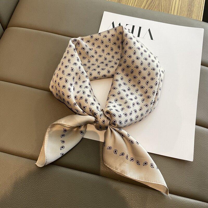 

Luxury Scarf Turban Hijab Female Headscarf Bandana Shawl Headband Windproof Neckerchief Wraps Print Handkerchief Square Fashion 70x70cm