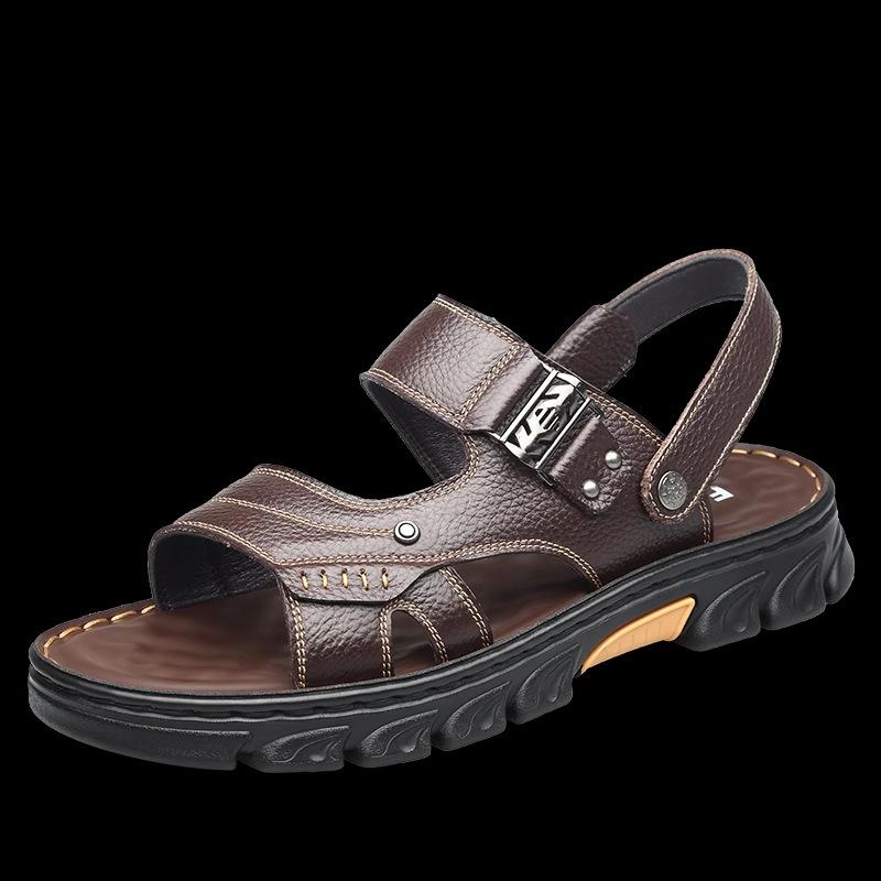 2025 New Summer Sandals Men's Versatile Soft-soled Non-slip Beach Shoes Outdoor Breathable Casual Sandals