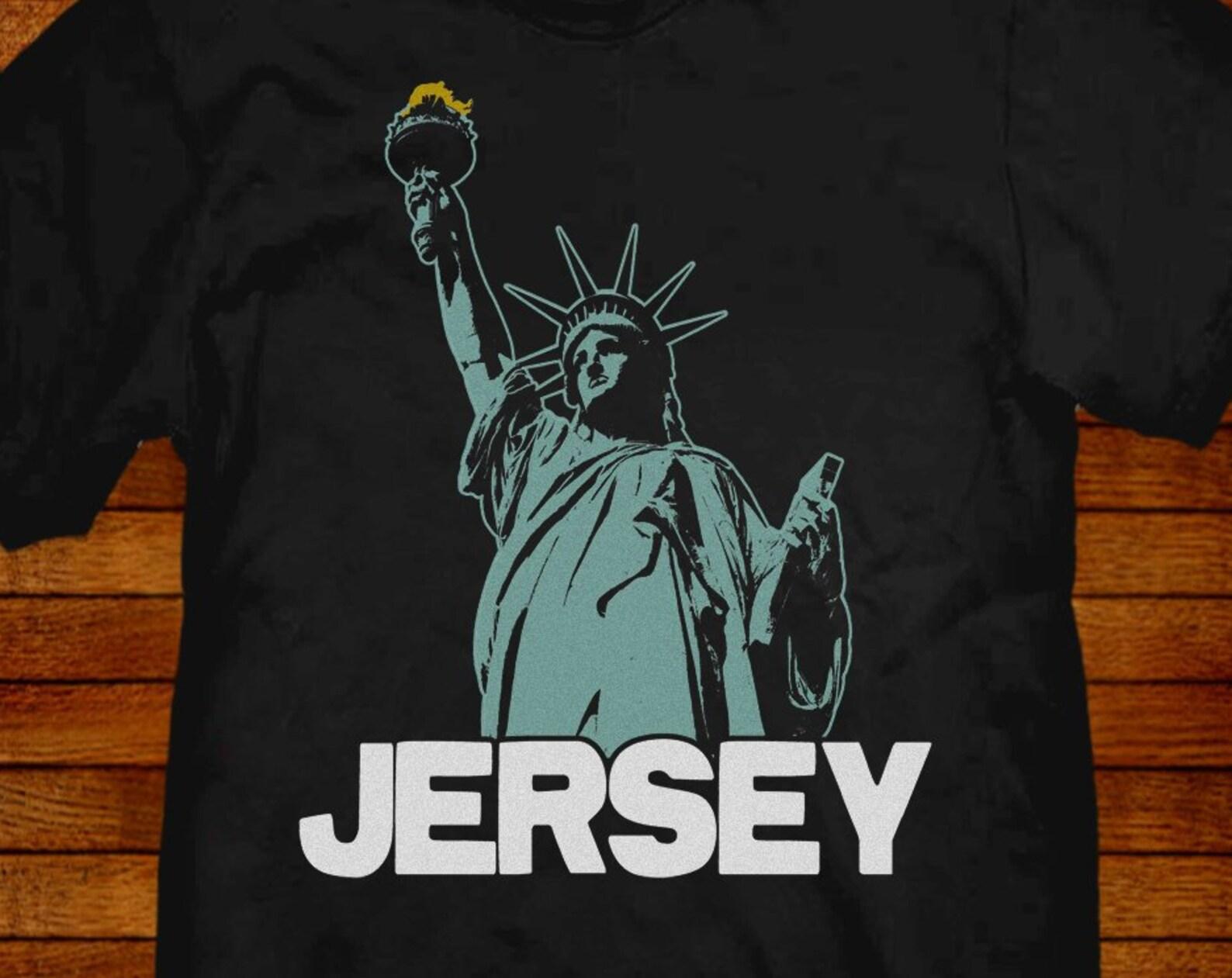 New Jersey Statue of Liberty T shirt: Unisex Cotton Tee L