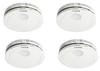 Smoke Detector Thin Type 2 SHK48455 No Alarm and Voice Alert Set of 4 (Battery-powered, Contacts) (With Function)