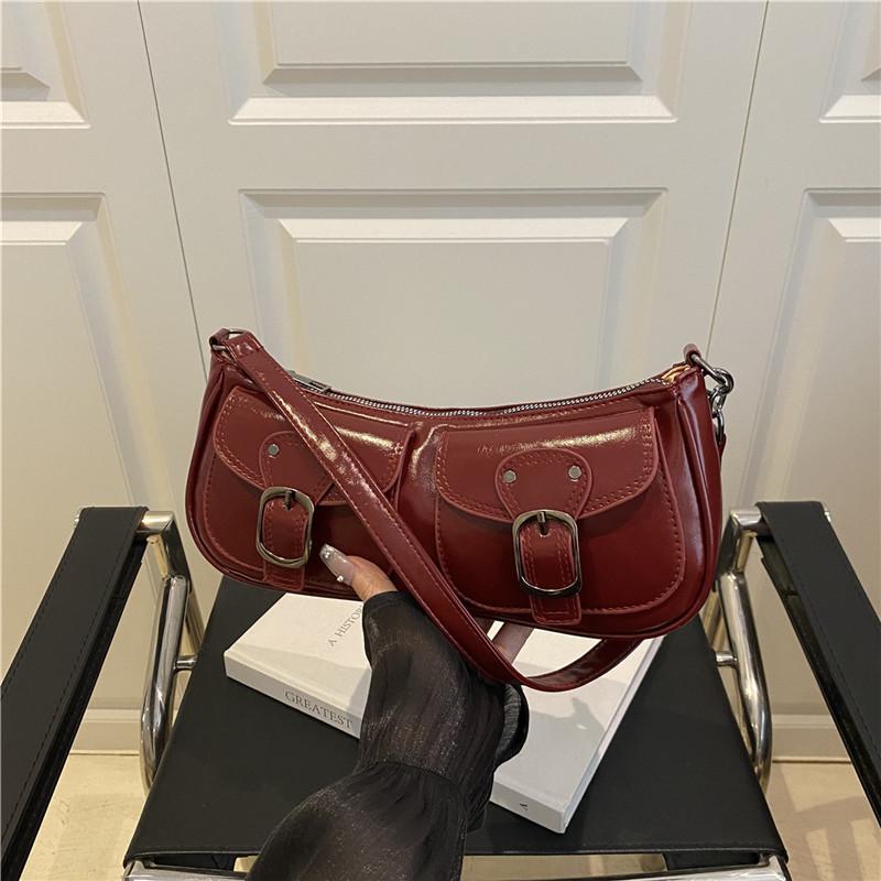 Street Style Pu Crossbody Bag With Zipper Closure For Daily Casual Wear