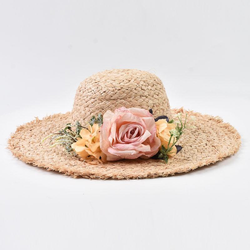 Summer Natural Straw Sun Hat For Women Oversize Fashion Floppy Shade Dome Hat Outdoor Travel Foldable Beach Hat
