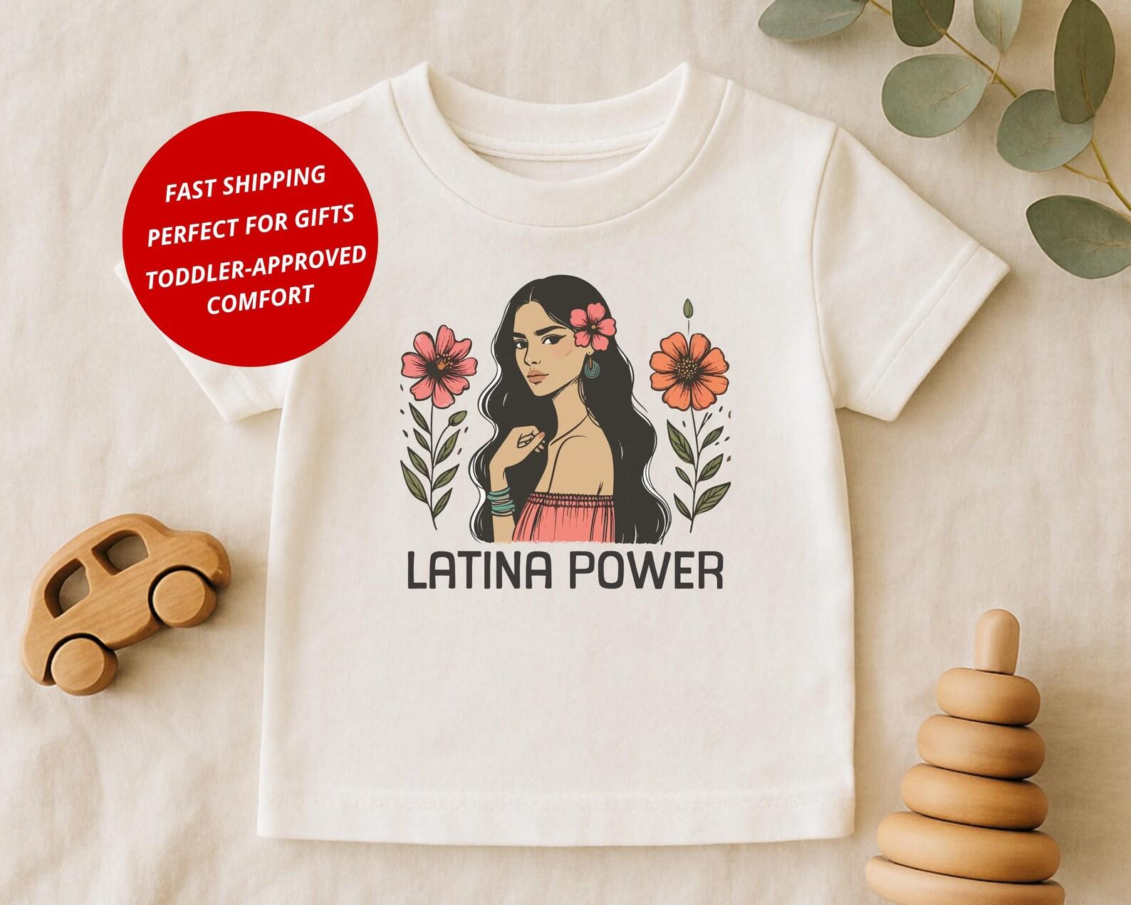 Latina Shirt: Latina Power Toddler Tee, Hispanic Heritage Gift, Latin Pride Kids T-Shirt 160