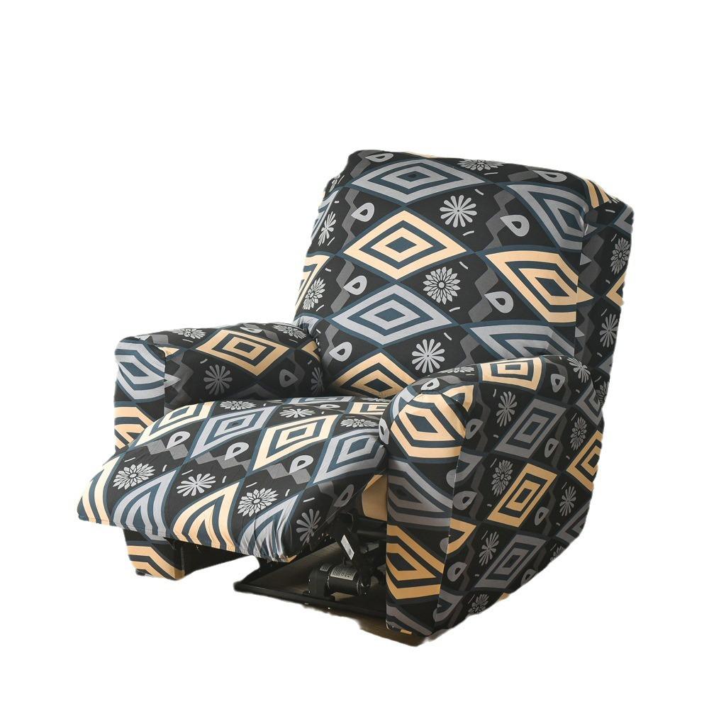 Elastic All-inclusive Sofa Recliner Cover, Printed Four-season Universal Function Single Sofa Cover