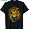 Jamajka Rasta Lev Vtipná Grafická Trička Bavlna Unisex Krátký Rukáv Ležérní Tričko Top Harajuku Streetwear Letní Unisex Oblečení