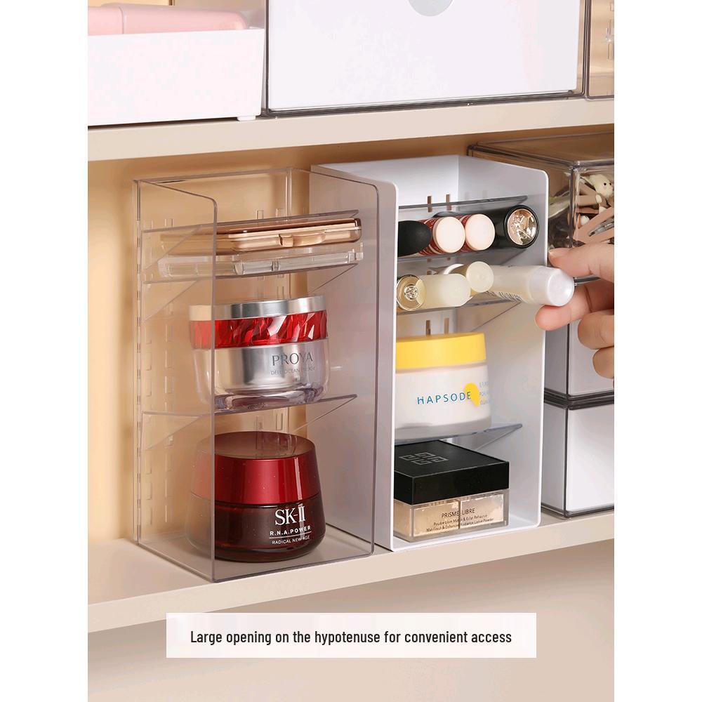Armoire Miroir de Salle de Bain en Acrylique & Étagère Organisateur de Cosmétiques