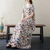 V-Neck Floral Skinny Vintage Long Skirt