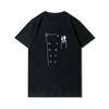 Anime 100 Muster Sommer-T-Shirts für Frauen Panda Tier bedruckt lässige Kurzarm-Oberteile 100 % Baumwolle Übergröße O-Ausschnitt T-Shirts