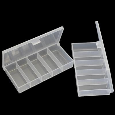 Burle Mini Five-grid Fishing Tackle Box Storage Box Sequin Bait Double-loop Fish Hook Plastic Bait Boxes