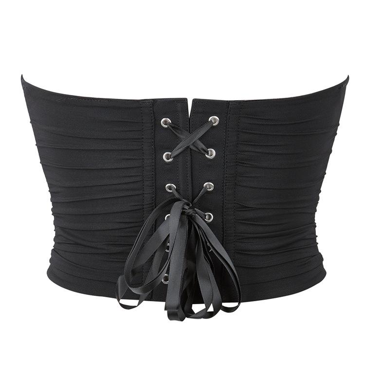 Black Mesh Breathable Elastic Tube Top - Sexy Chest Support