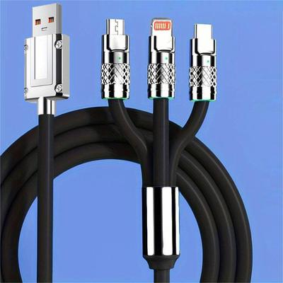 Cablu de Încărcare Rapidă 3 în 1 Tip C Cablu pentru Încărcare iPhone Pentru Telefon Samsung Huawei Xiaomi