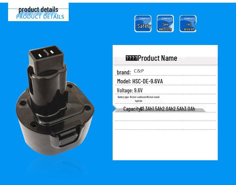 Black & Decker 9.6V PS120, PS9600-A9, A9251 Electric Drill Battery Replacement