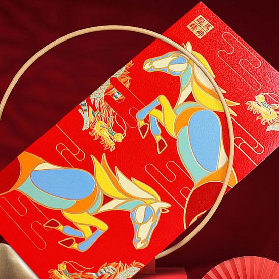 6 Stück Rote Umschlagtasche 2026 Neuer Nationaler Stil Heißprägung Prägetechnik Rote Umschläge mit Traditionellen Scherenschnittmustern