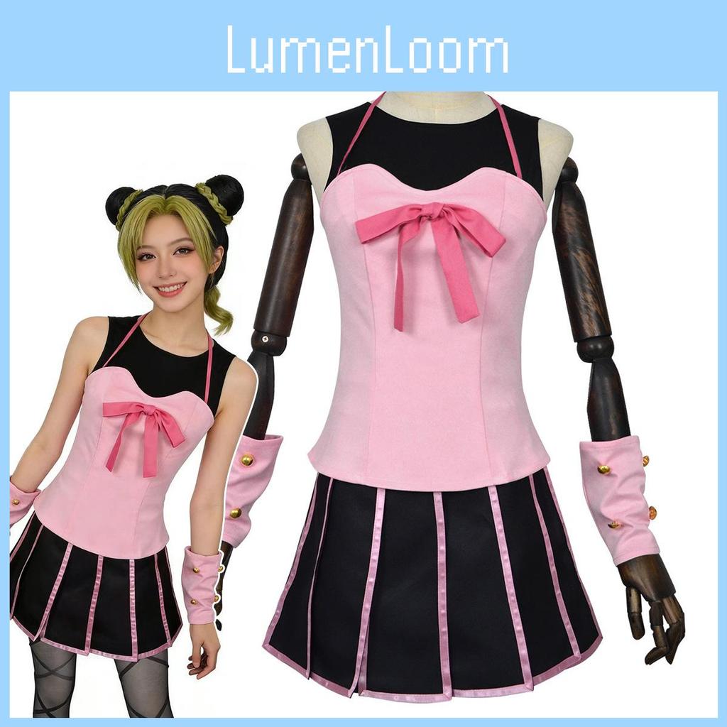 Jojos Bizarre Adventure Lucy Steel Cosplay Dress With Polyester Fabric For Anime Role Play Fans