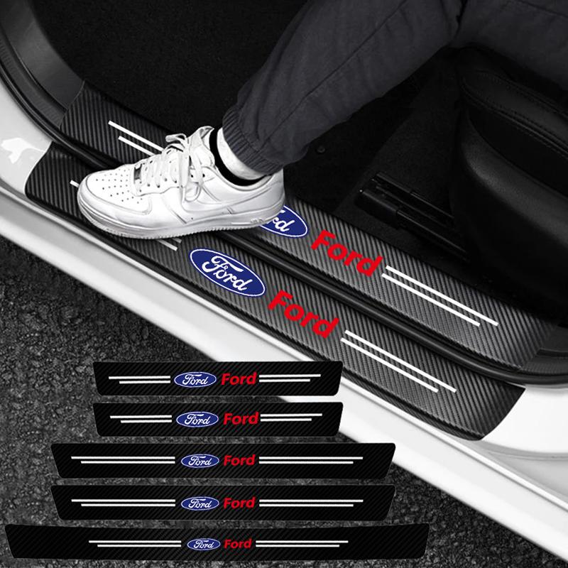 Car Door Sill Kick Tailgate Threshold Protection Sticker For Ford STline Focus Fiesta Mondeo Explorer Transit Ranger MK2 MK3