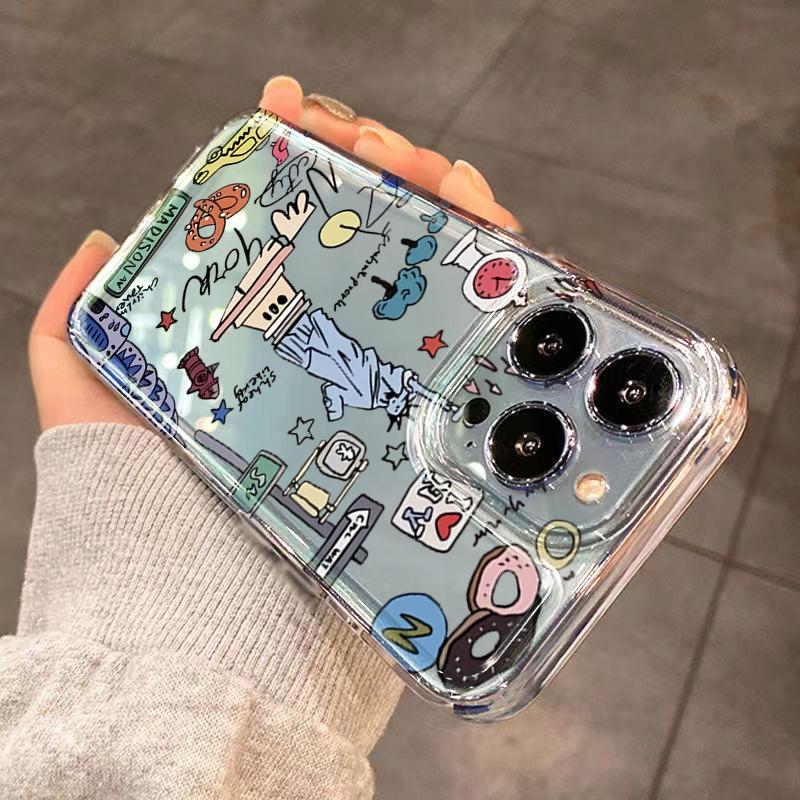 A City Graffiti Clear Phone Case For Samsung Galaxy S25 S24 S23 S26 UItra S22 Plus S21 FE A56 A55 A54 A34 A35 A15 A16 A26 Cover