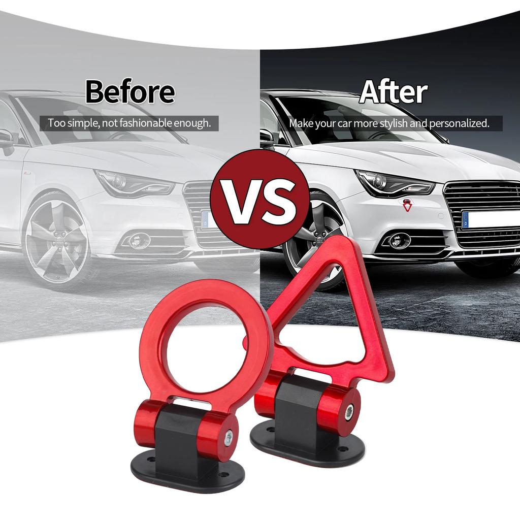 ABS Simulation Racing Bumper Trailer Hook Tow Hook Sticker JDM Universal Car Styling Sticker Tralier Tow Hook Kit