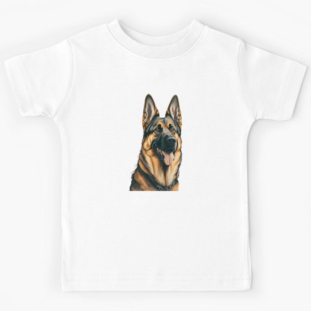 German Shepherd Portrait Kids T-Shirt 100