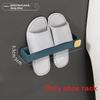 Modern Minimalist Wall Mounted Shoe Rack With Adhesive Installation For Bathroom And Bedroom Storage