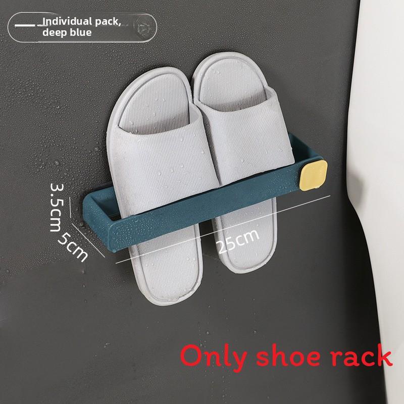 Modern Minimalist Wall Mounted Shoe Rack With Adhesive Installation For Bathroom And Bedroom Storage