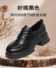 Soft-soled loafers women's retro spring and autumn new single shoes British style platform work shoes small leather shoes