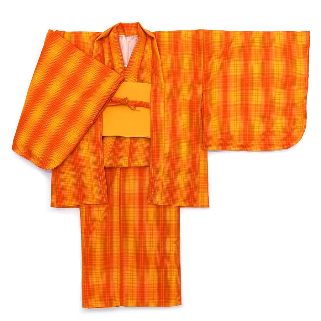 Muromachi Kimono 100cm Girls Kimono Ensemble for New Acrylic Wool and Obi Set [Kyoto st. ] Children's Year's Day, Doll's Festival, etc. Kimono, Haori,