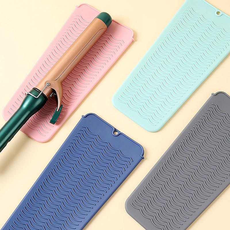 1Pc Silicone Hair Curling Wand Cover Non-Slip Flat Curling Iron Insulation Mat Hair Straightener Storage Bag Hairdressing Tool