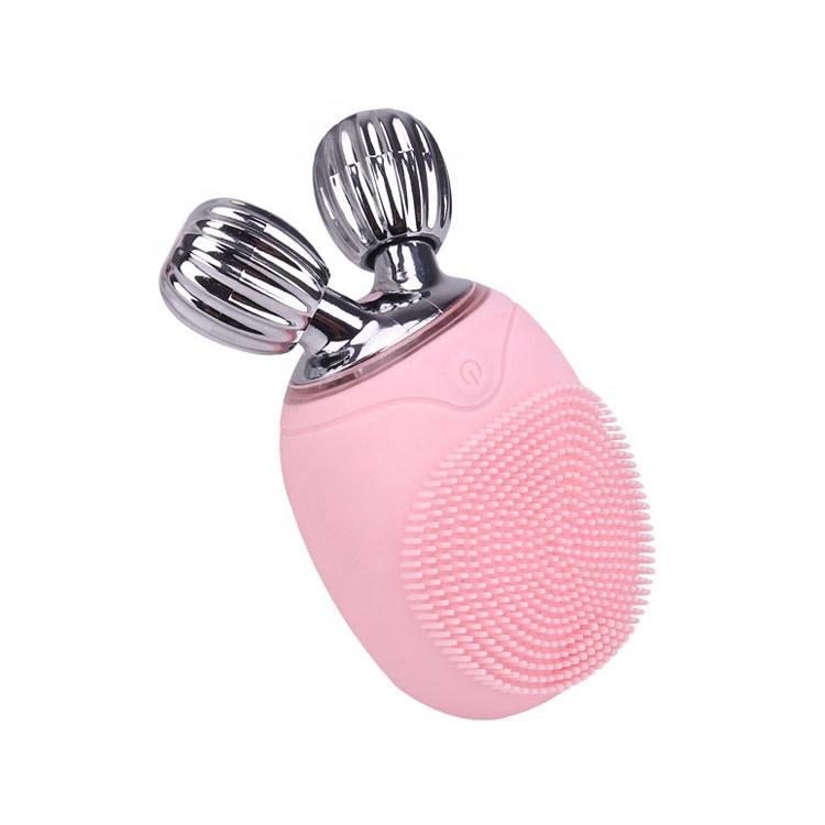 Electric Silicone Face Cleaning Brush Waterproof Face Scrubber Massager Sonic Vibrating Facial Cleansing Brush Usb Recharge